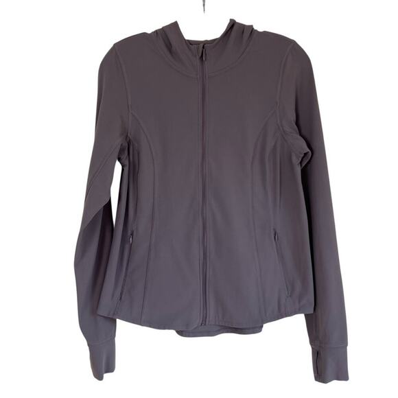 Universal Standard Tops - Universal Standard Game Next-to-Naked Hooded Zip Jacket Mocha Mousse  Sz S